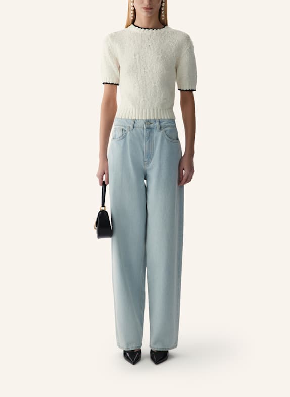 PINXIT Kurzarm Pullover ECRU