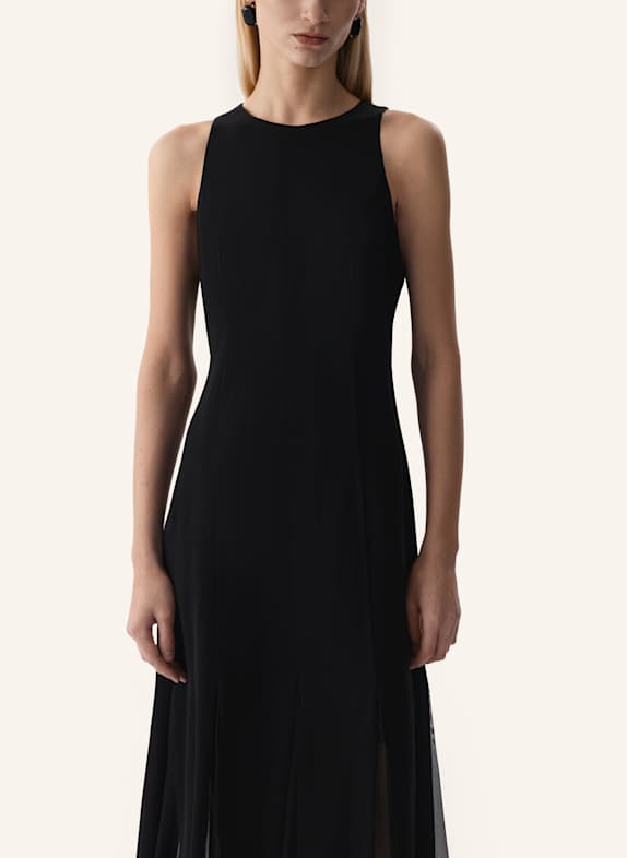 PINXIT Chiffon Kleid SCHWARZ