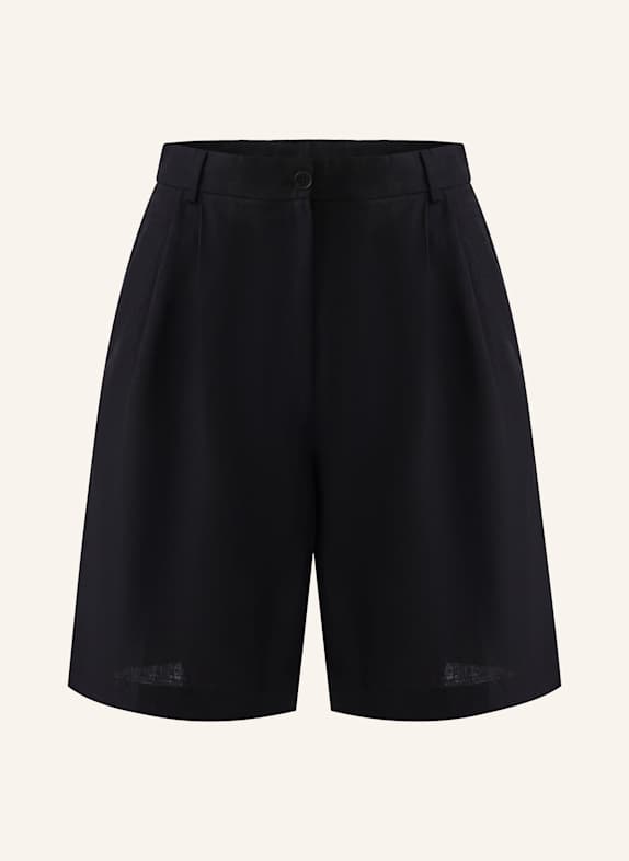 PINXIT Shorts aus Leinen SCHWARZ