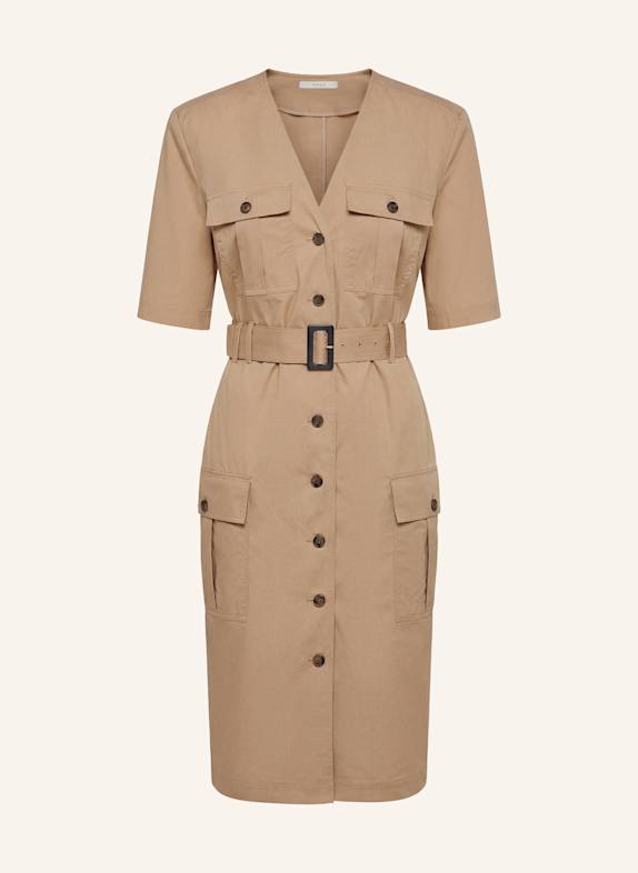 PINXIT Kleid mit Pattentaschen BEIGE
