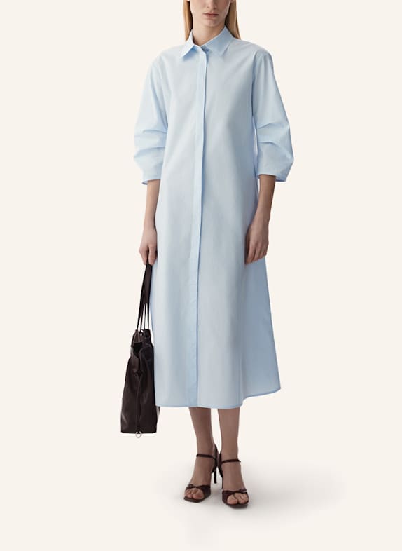 PINXIT Midi Hemdblusenkleid BLAU