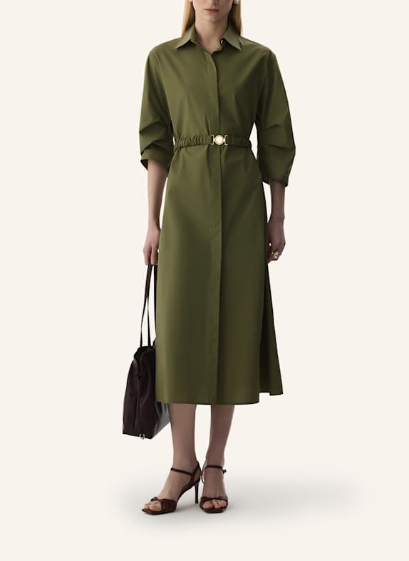 PINXIT Midi Hemdblusenkleid KHAKI