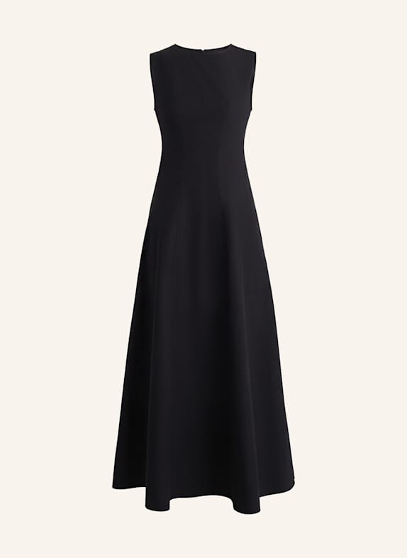PINXIT Baumwoll Midikleid SCHWARZ