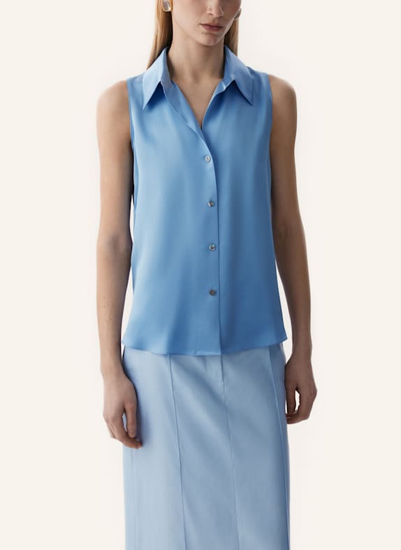 PINXIT Seidenbluse HELLBLAU