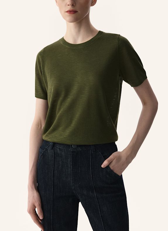 PINXIT Viskosepullover KHAKI / OLIV