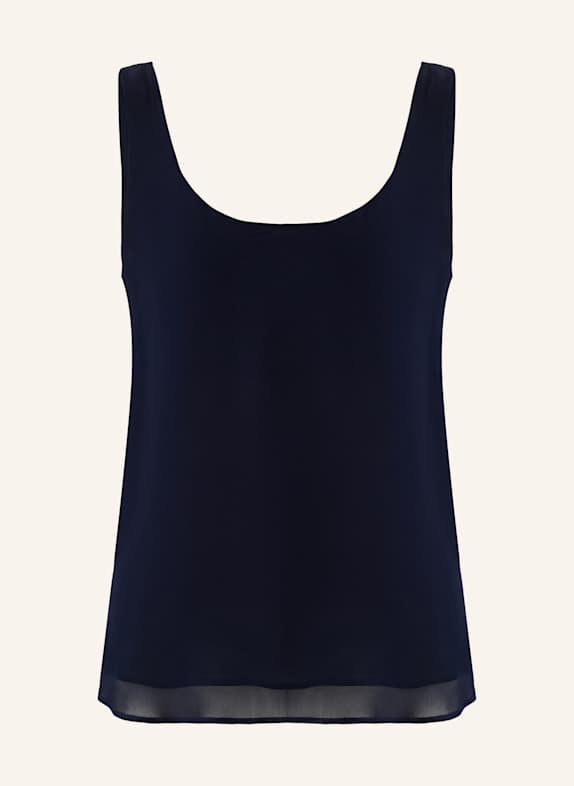 PINXIT Chiffon-Top DUNKELBLAU