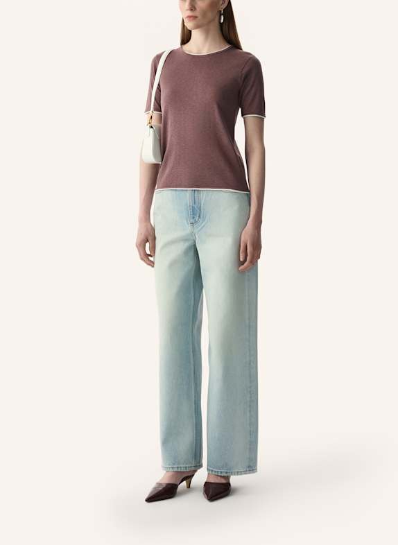 PINXIT Pullover mit Naturseide COGNAC