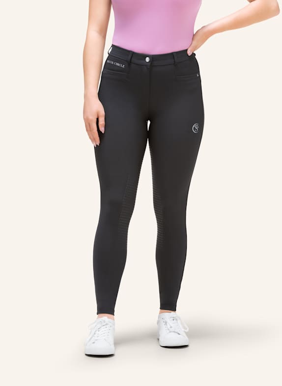 Silver Circle Reithose BELLA Full-Grip SCHWARZ