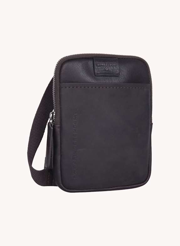 STRELLSON Schultertasche BRICK LANE BRIAN DUNKELBRAUN