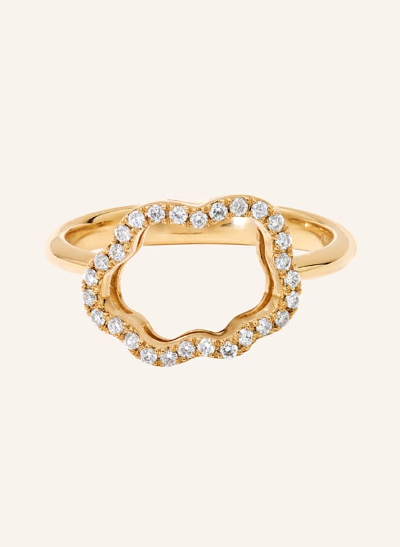 VIERI Ring WOLKE SILHOUETTE BRILLANTEN GOLD