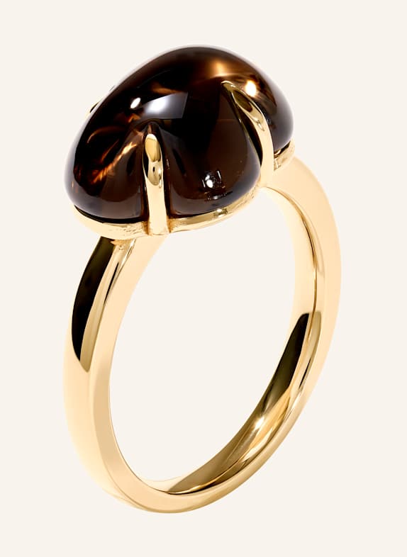 VIERI Ring WOLKE RAUCHQUARZ GOLD