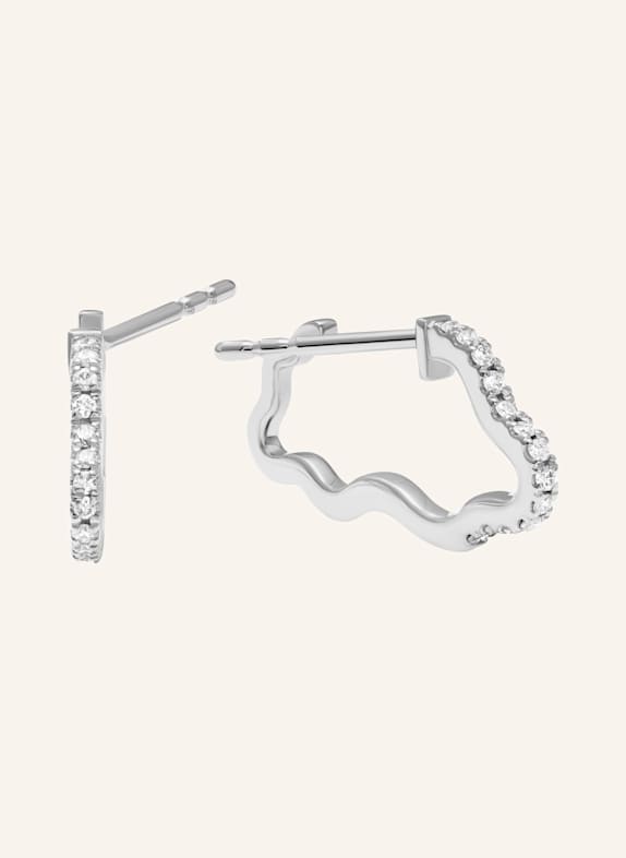 VIERI Ohrring WOLKEN BRILLANTEN PAVÉ KLEIN WEISSGOLD