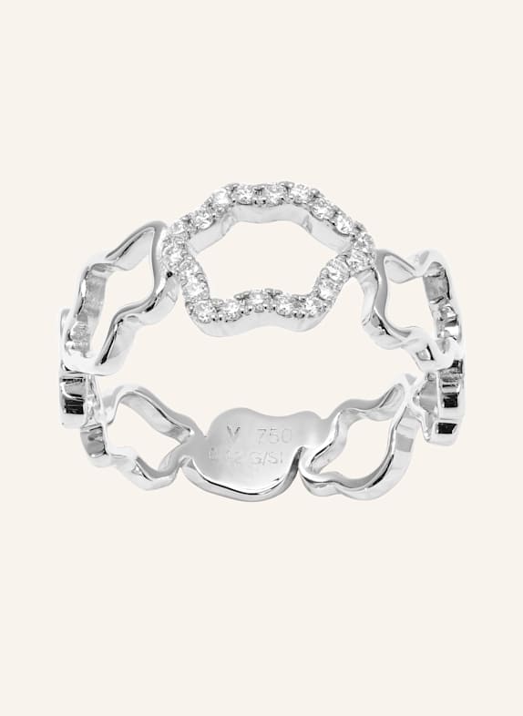 VIERI Ring WOLKEN SILHOUETTEN BRILLANTEN WEISSGOLD