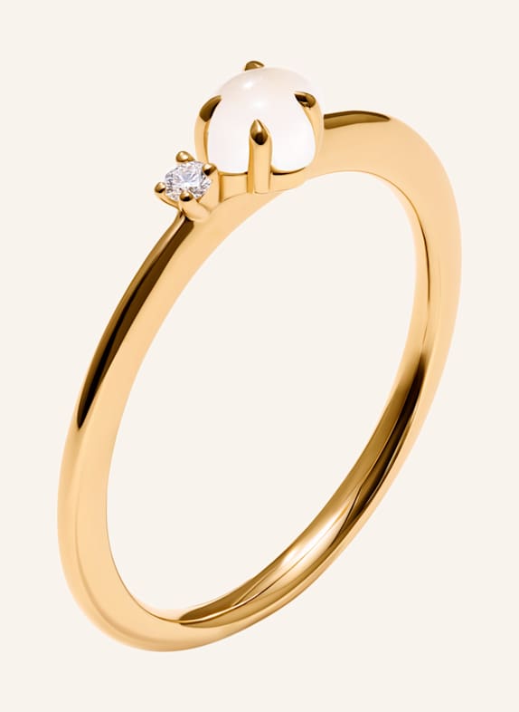 VIERI Ring WOLKE MILCHQUARZ BRILLANT KLEIN ROSÉGOLD