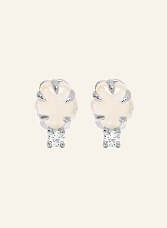 VIERI Ohrstecker WOLKE MILCHQUARZ BRILLANT WEISSGOLD