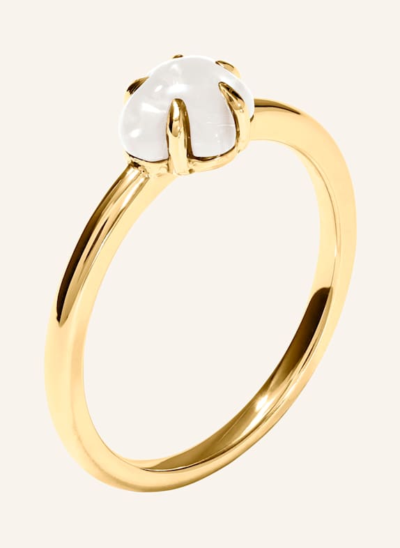 VIERI Ring WOLKE MILCHQUARZ MITTELGROß GOLD