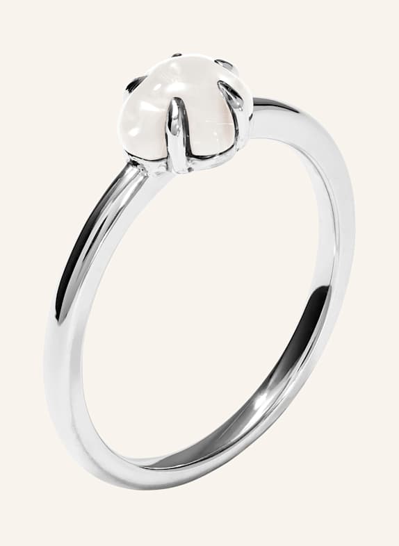 VIERI Ring WOLKE MILCHQUARZ MITTELGROß WEISSGOLD