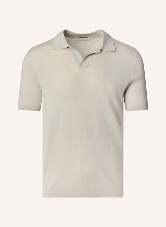 KIEFERMANN Strick-Poloshirt LURAS aus Merino BEIGE