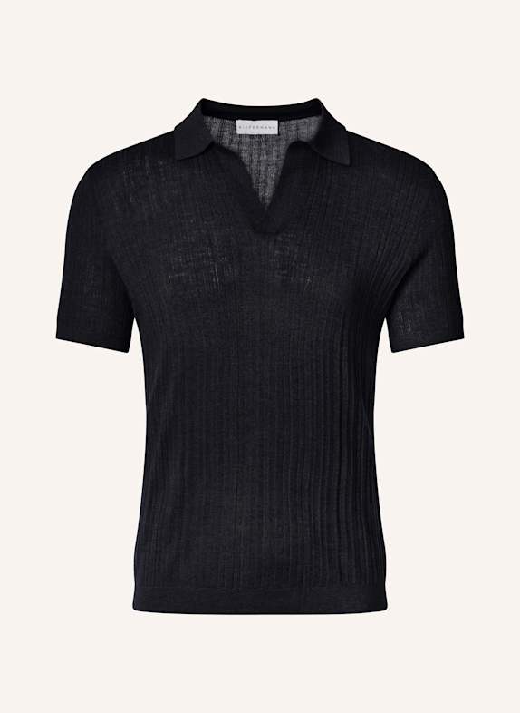 KIEFERMANN Strick-Poloshirt BORTISO aus Merino BLAU