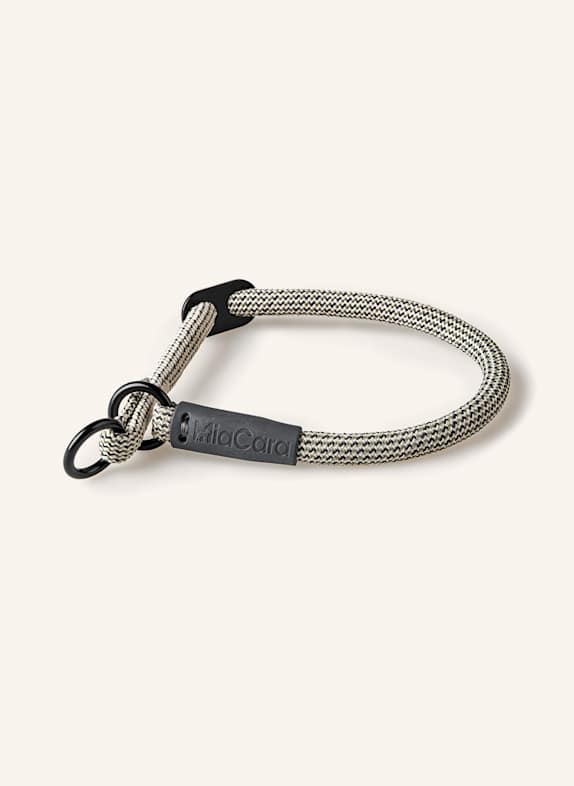 MiaCara Hundehalsband MONZA DUNKELGRAU/ BEIGE/ OLIV