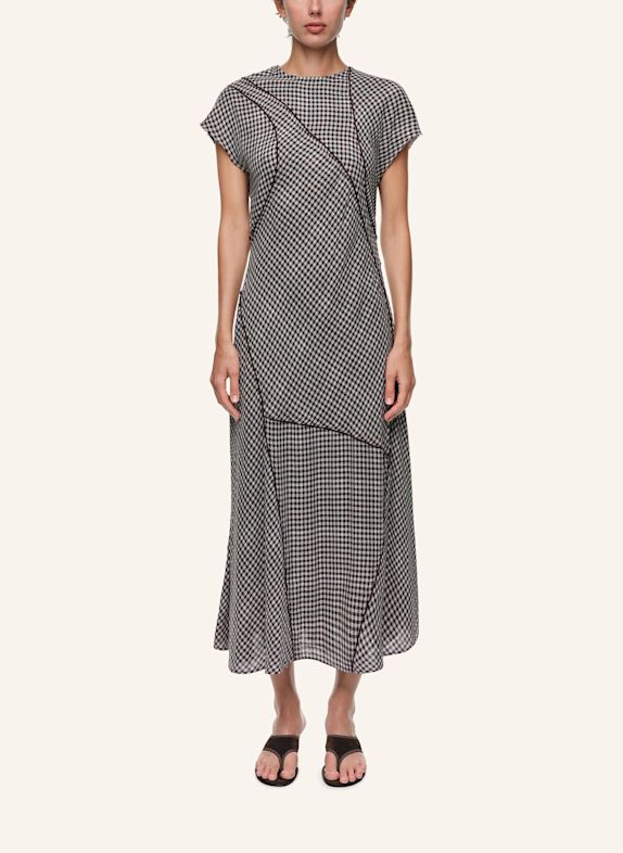 BIMBA Y LOLA Patchwork-Midikleid BRAUN