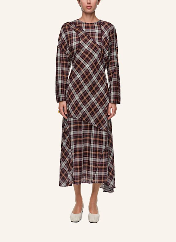 BIMBA Y LOLA Patchwork-Midikleid ROT