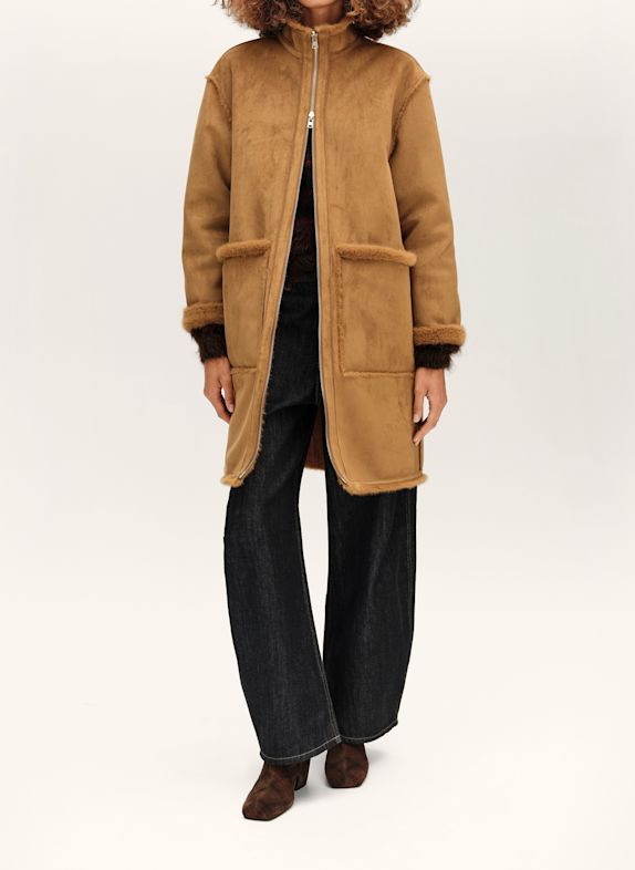 BIMBA Y LOLA Wendefellmantel BRAUN