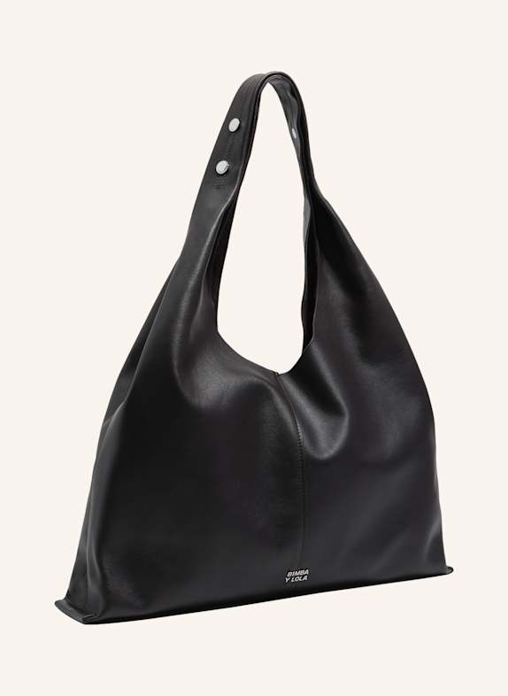 BIMBA Y LOLA Leder-Maxi-Bikini-Papiertasche BRAUN