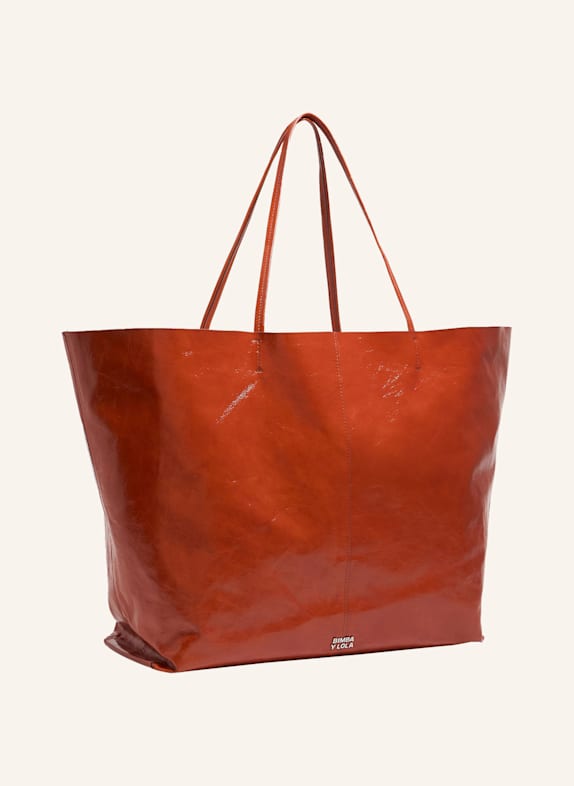 BIMBA Y LOLA Leder-Maxi-Shopper-Tasche ORANGE