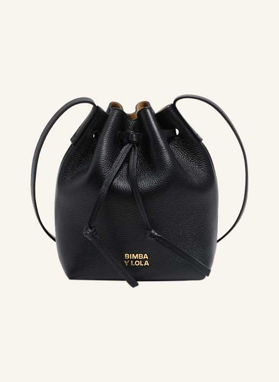 BIMBA Y LOLA Lederbeuteltasche SCHWARZ