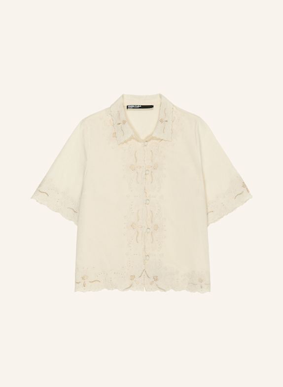 BIMBA Y LOLA Leinen-Baumwoll-Shirt KHAKI