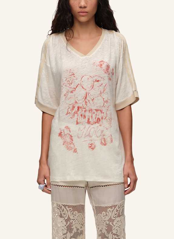 BIMBA Y LOLA Leinen-T-Shirt WEISS