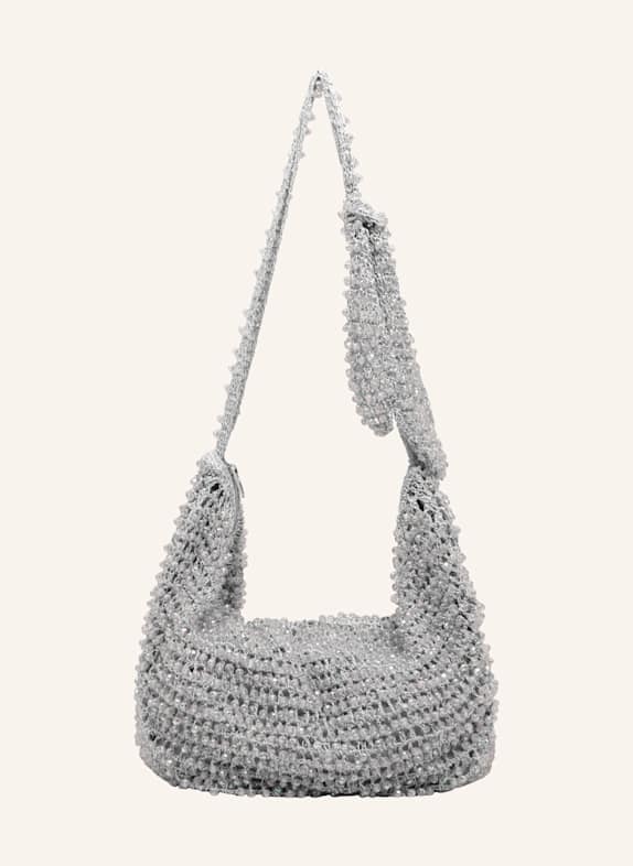 BIMBA Y LOLA Häkel-Schultertasche SILBER