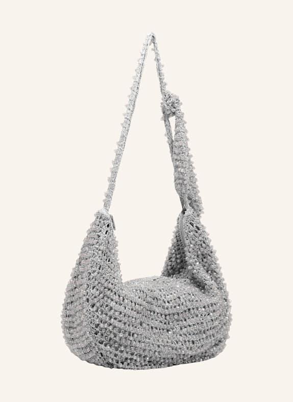 BIMBA Y LOLA Häkel-Schultertasche SILBER