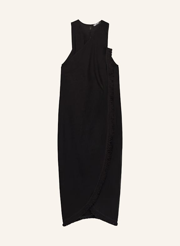 BIMBA Y LOLA Fransen-Wickelkleid SCHWARZ