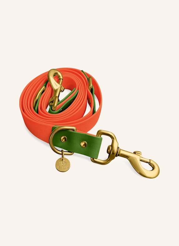 HEY LANA Hundeleine OUTDOOR FLEX NEONORANGE/ GRÜN