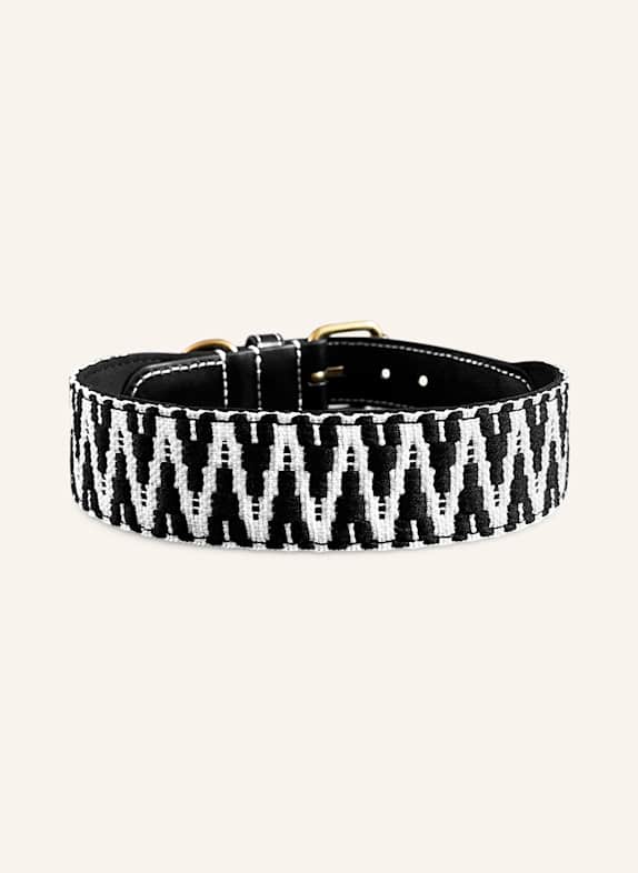 HEY LANA Hundehalsband TRÈS CHIC SCHWARZ/ WEISS