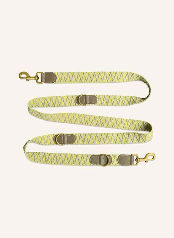 HEY LANA Hundeleine TRÈS CHIC OLIV/ NEONGELB