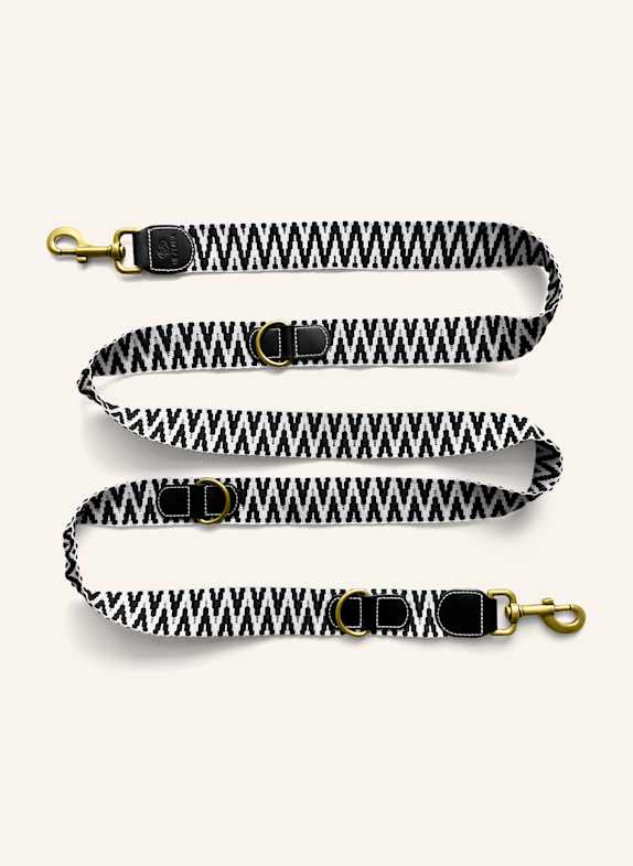 HEY LANA Hundeleine TRÈS CHIC SCHWARZ/ WEISS