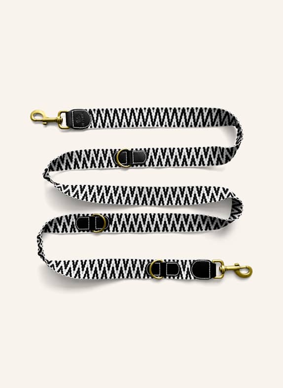 HEY LANA Hundeleine TRÈS CHIC SCHWARZ/ WEISS