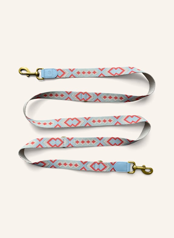 HEY LANA Hundeleine TRÈS CHIC ROT/ HELLBLAU