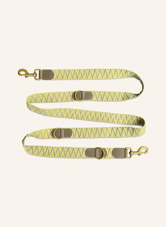 HEY LANA Hundeleine TRÈS CHIC OLIV/ NEONGELB