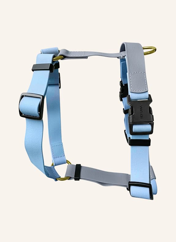 HEY LANA Hundegeschirr OUTDOOR FLEX TAUPE/ HELLBLAU