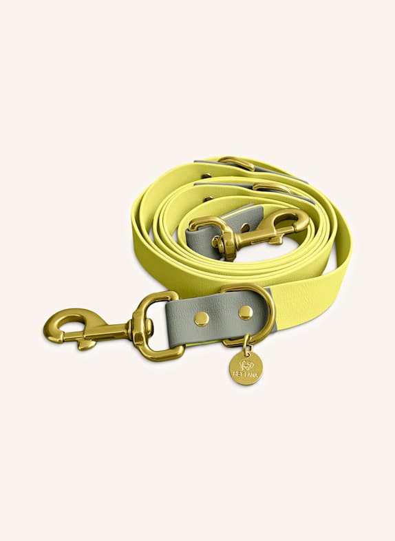HEY LANA Hundeleine OUTDOOR FLEX HELLGELB/ KHAKI