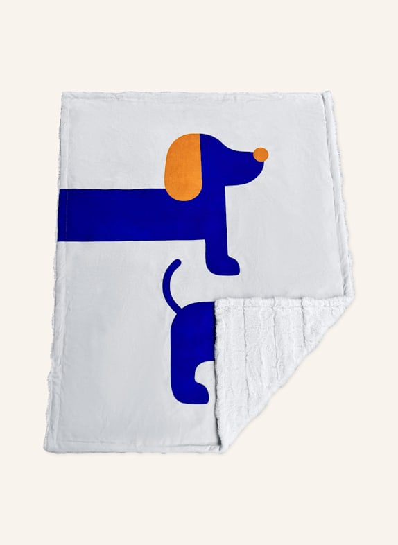 HEY LANA Hundedecke THE COZY PUP HELLBLAU/ WEISS