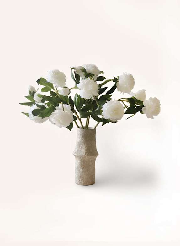 Botané Künstlicher Blumenstrauß PEONY BOUQUET WEISS