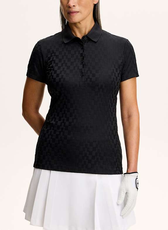 J.LINDEBERG Performance‑Polo‑Top SCHWARZ