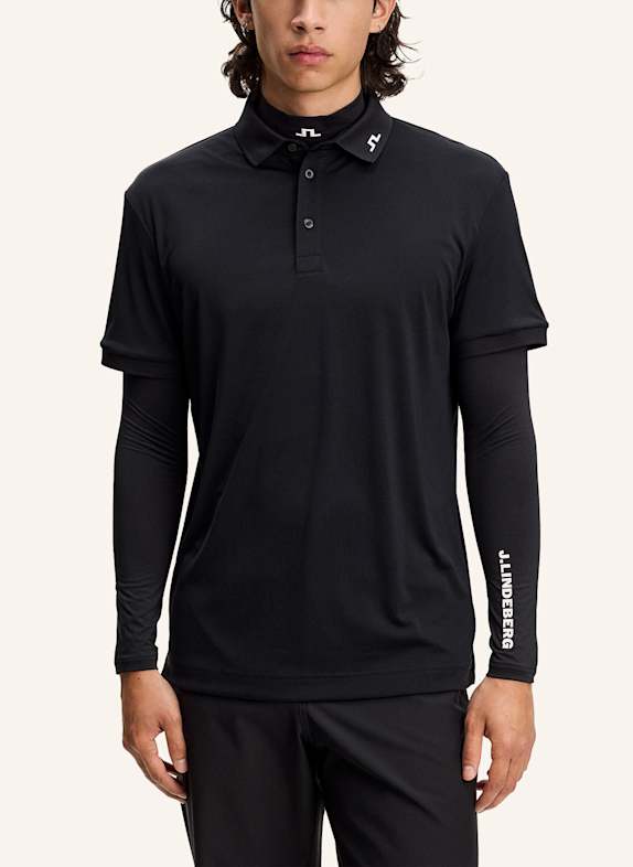 J.LINDEBERG Performance‑Polo‑Top SCHWARZ
