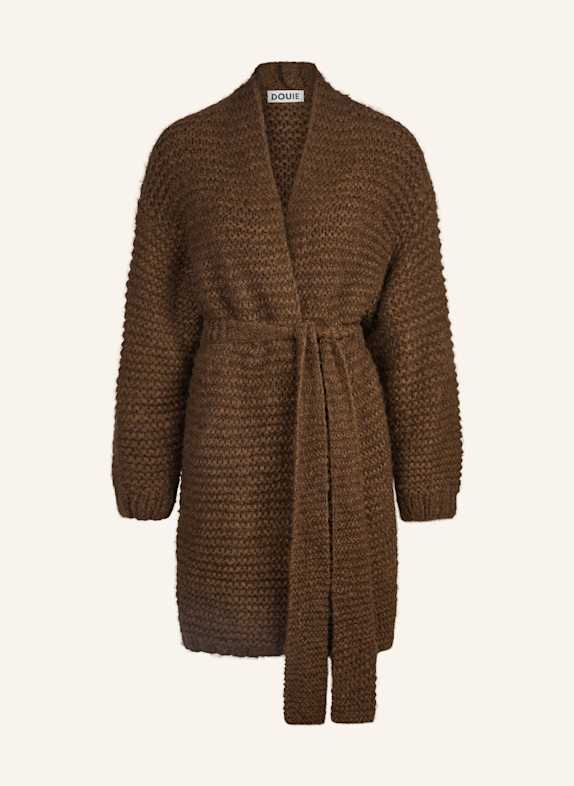 DOUIE Strickmantel DOLCE aus Cashmere BRAUN/ DUNKELBRAUN