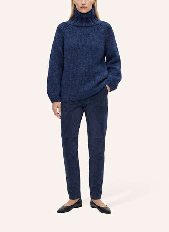DOUIE Rollkragenpullover ESTELLE aus Cashmere BLAU